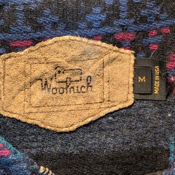 90's Woolrich Aztec Print Wool Jacket Made in USA - Size M - Picture 2 of 5